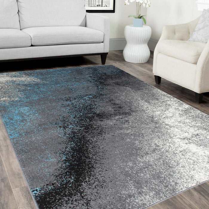 Distressed Area Rug Splash Pattern Area Rug Abstract