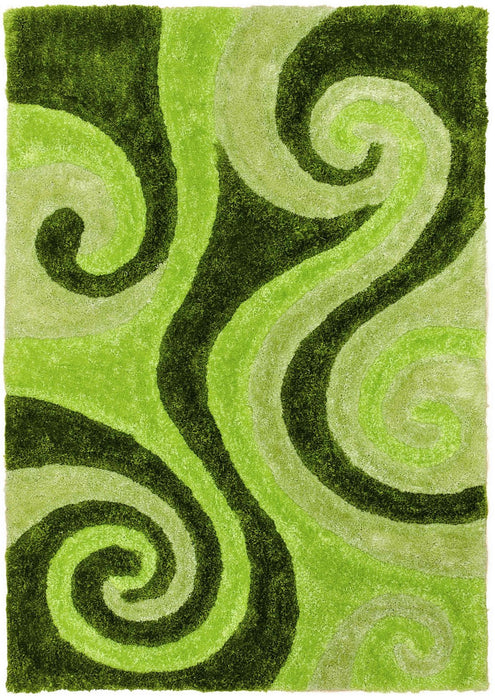 3-D Hand Curved Shaggy Rug #05