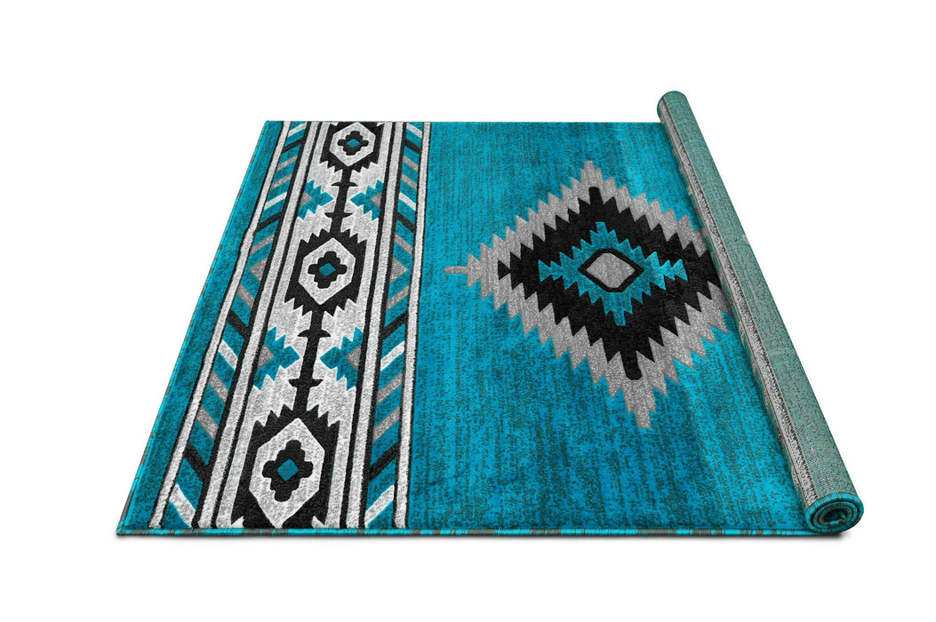 HR Southwestern Rugs Tribal Medallion #1241