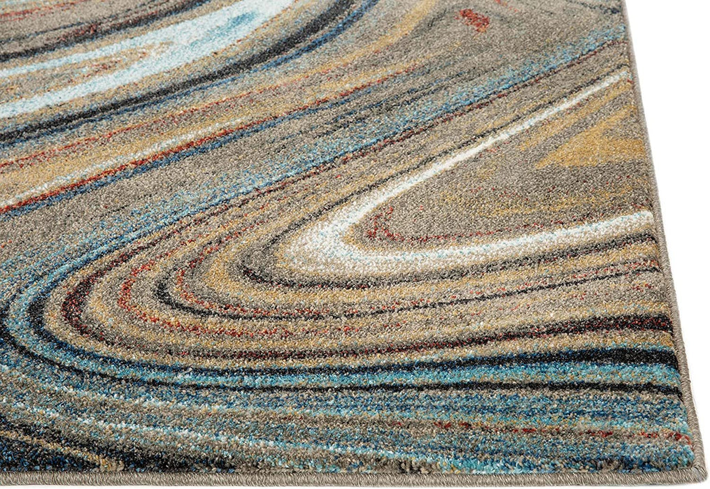 Marble Rugs Grey Blue Multi Color Abstract #77