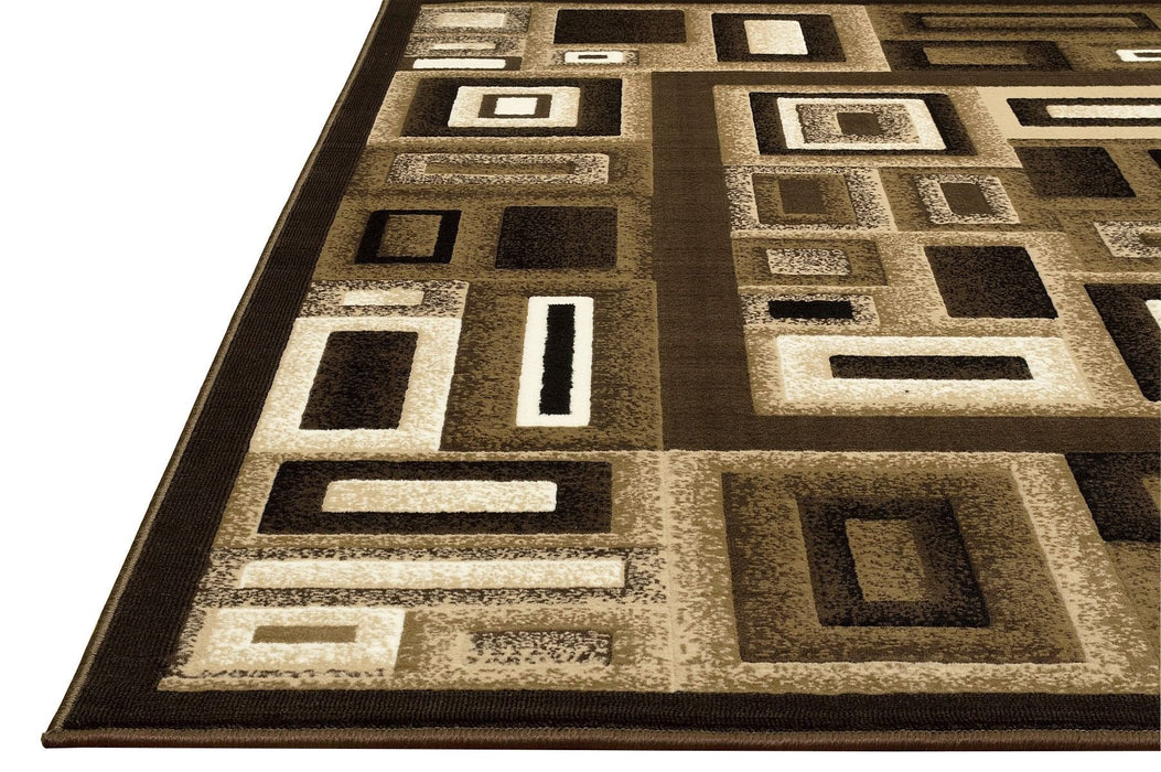 Frame/Boxy/Cube Pattern-Shed Free Rug