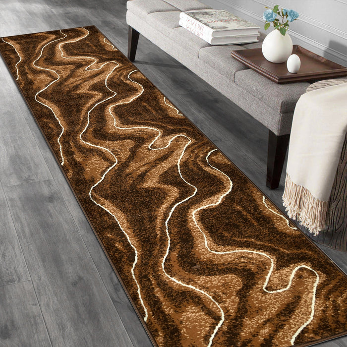 Contemporary Abstract Area Rugs Marble Pattern #296