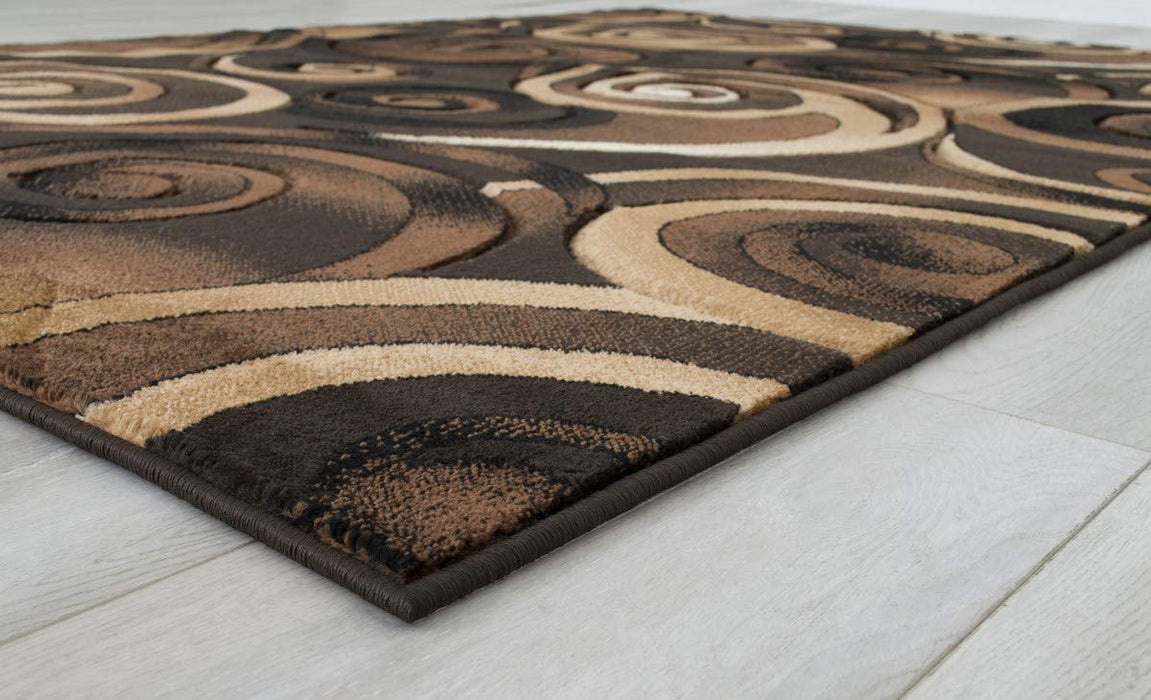 Swirls Contemporary Hand Carved Rugs #14