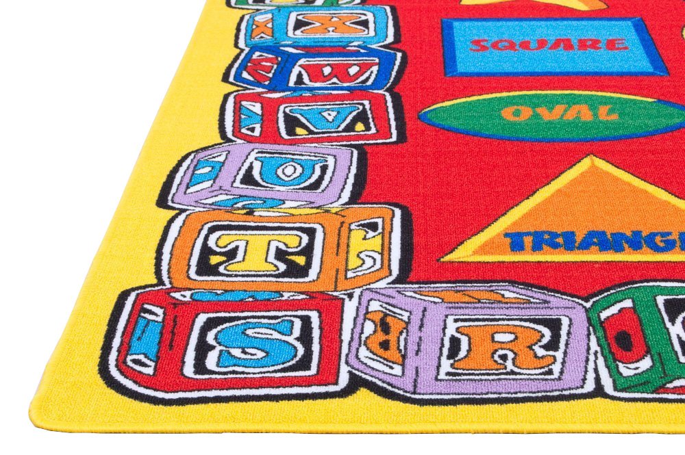 ABC Alphabet Shapes Non-Slip Rug