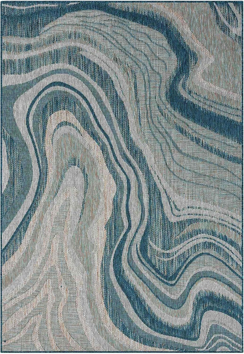 HR Waterproof Ocean Pattern Abstract Outdoor Rug - Stain and Fade-Resistant-#1661