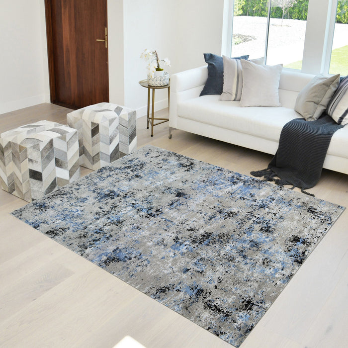 Modern Bohemian Soft Touch Rug Liquid Pattern Area Rugs ,Viscos 70