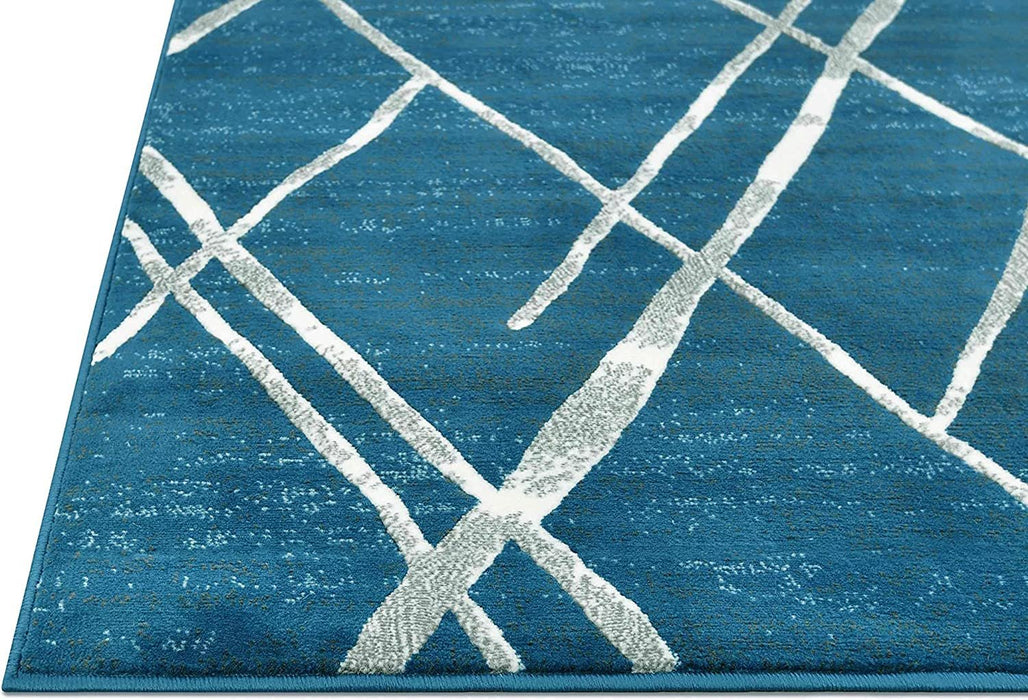 Diamond Pattern Contemporary Abstract Area Rug