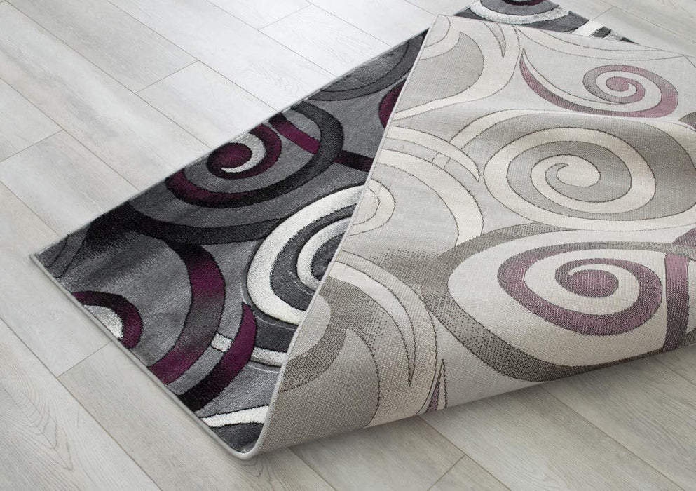 Swirls Contemporary Hand Carved Rugs #14