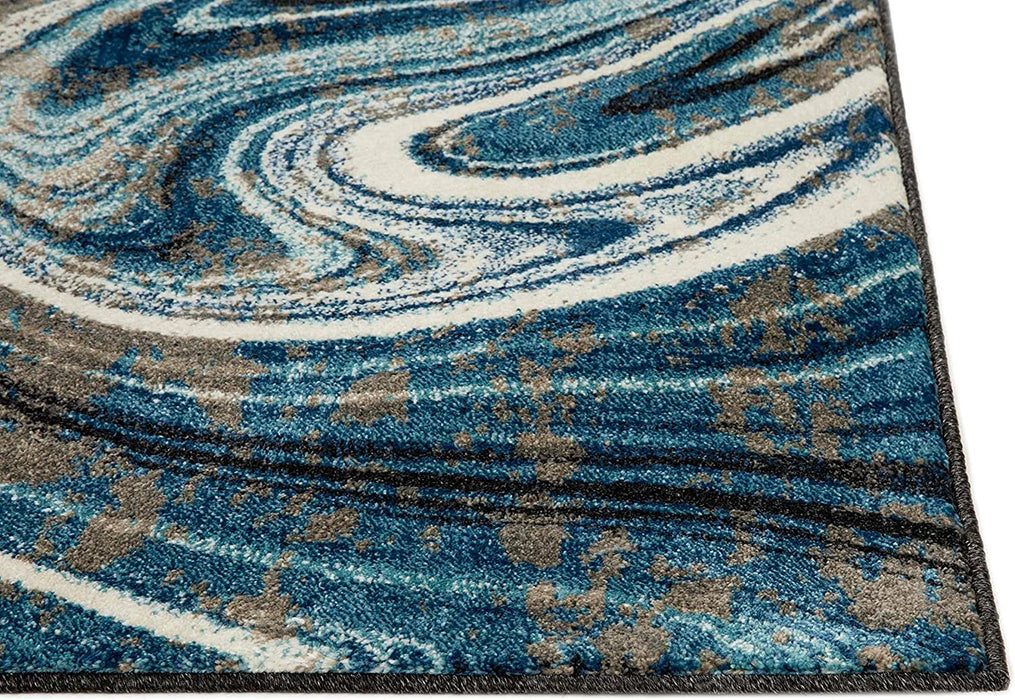 Marble Rugs Grey Blue Multi Color Abstract Livingroom #77