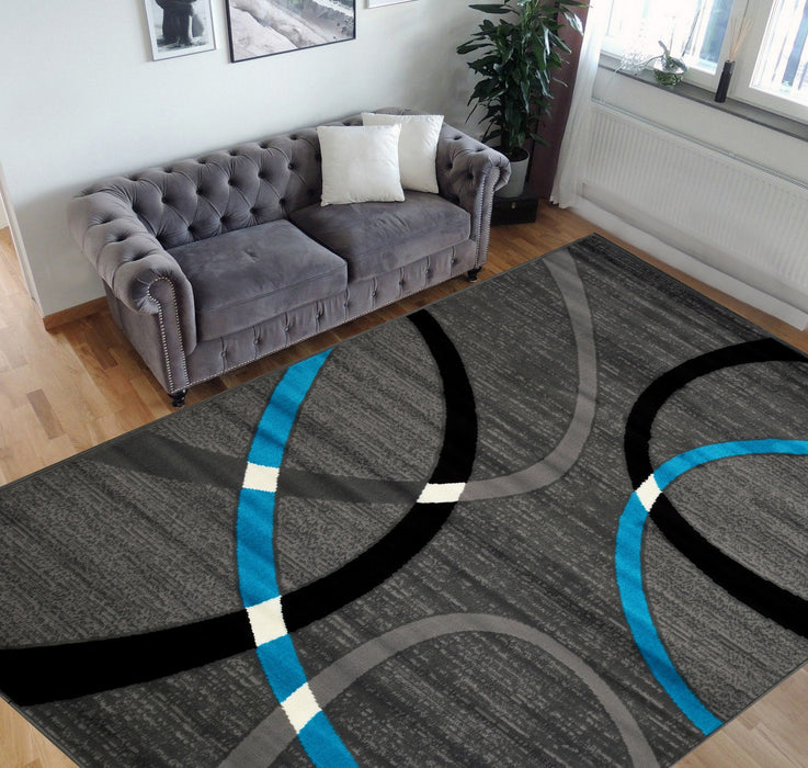 Geometric Stripes Area Rug #40