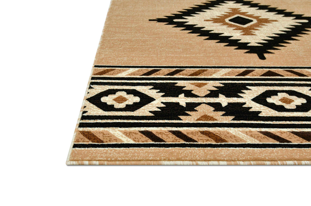 HR Southwestern Rugs Tribal Medallion #1241