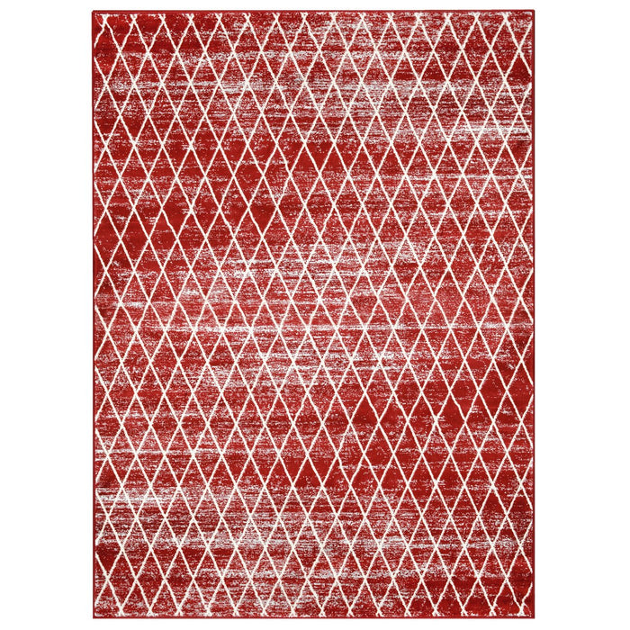 Moroccan Trellis/Diamond Pattern Area Rug #81