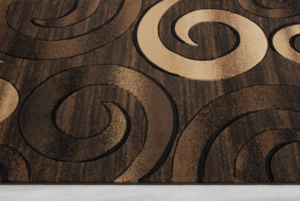 Swirls Hand Carved Area Rug #16