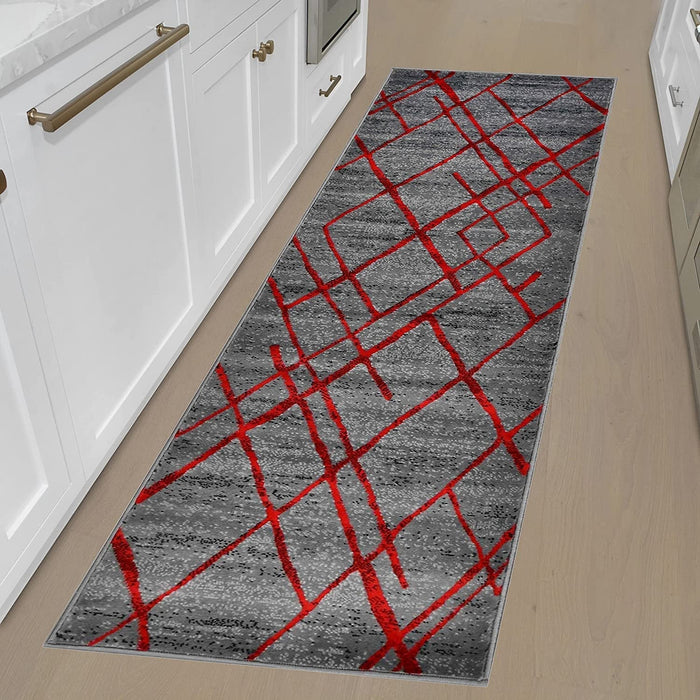 Diamond Pattern Contemporary Abstract Area Rug