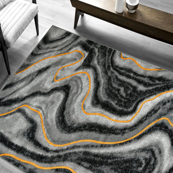 Contemporary Abstract Area Rugs Marble Pattern #296