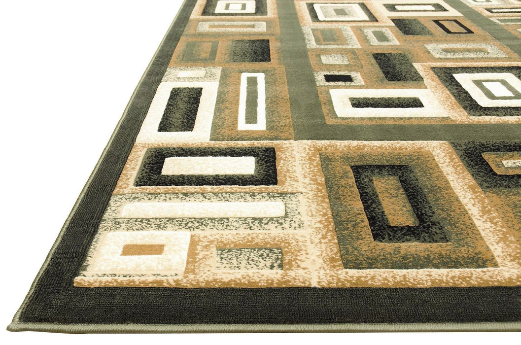 Frame/Boxy/Cube Pattern-Shed Free Rug