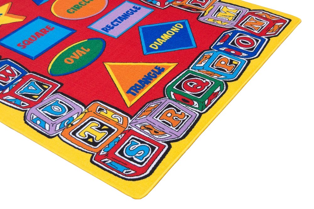 ABC Alphabet Shapes Non-Slip Rug