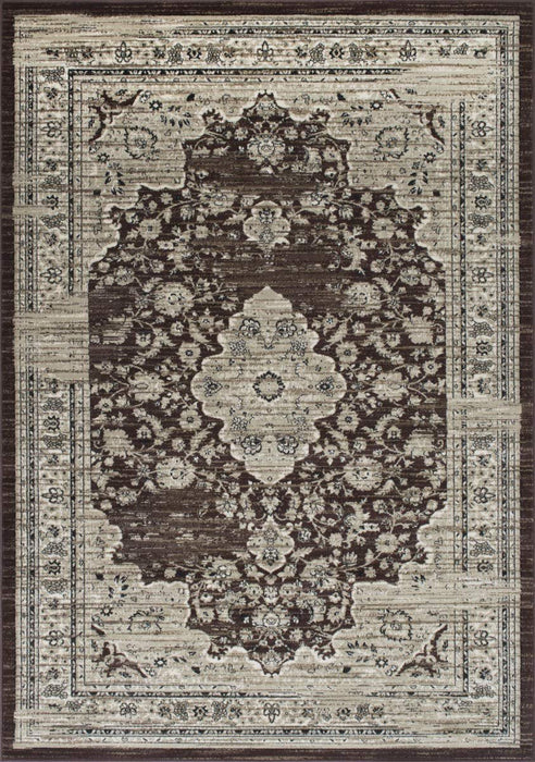 Floral Pattern Distressed Rug #93