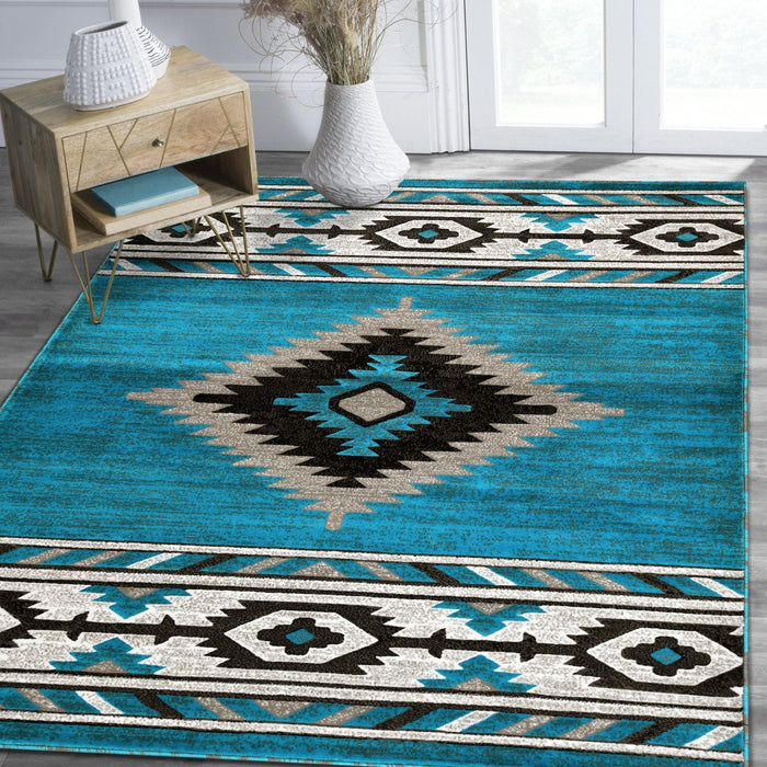 HR Southwestern Rugs Tribal Medallion #1241