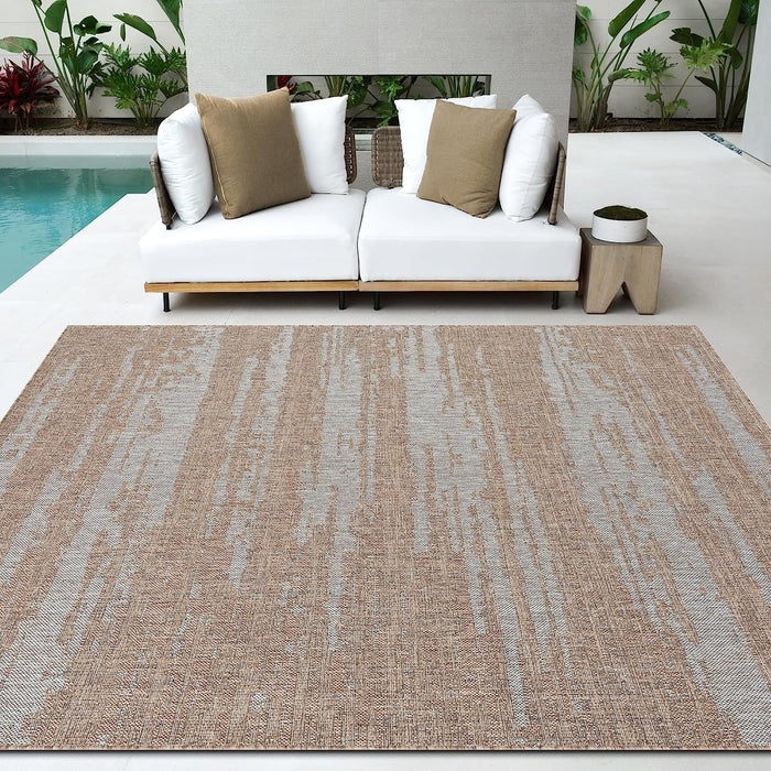 HR Waterproof Abstract Outdoor Rug - Stain and Fade-Resistant #1669