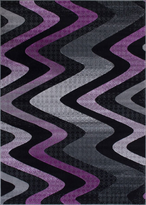 Abstract Area Rug Modern Zigzag Wave #66