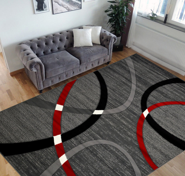 Geometric Stripes Area Rug #40