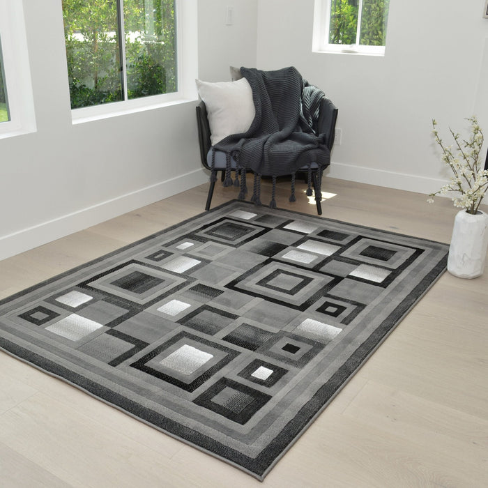 Geometric Abstract Area Rug LUX-910