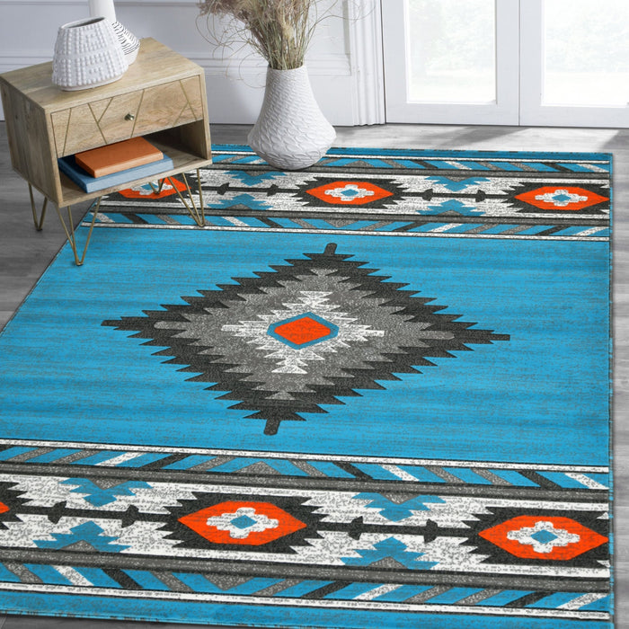 HR Southwestern Rugs Tribal Medallion #1241