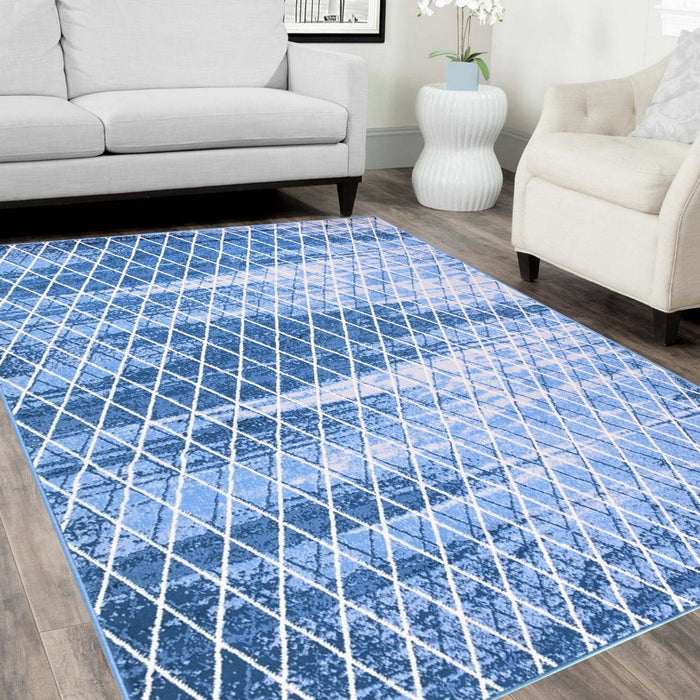 Moroccan Trellis/Diamond Pattern Area Rug #81