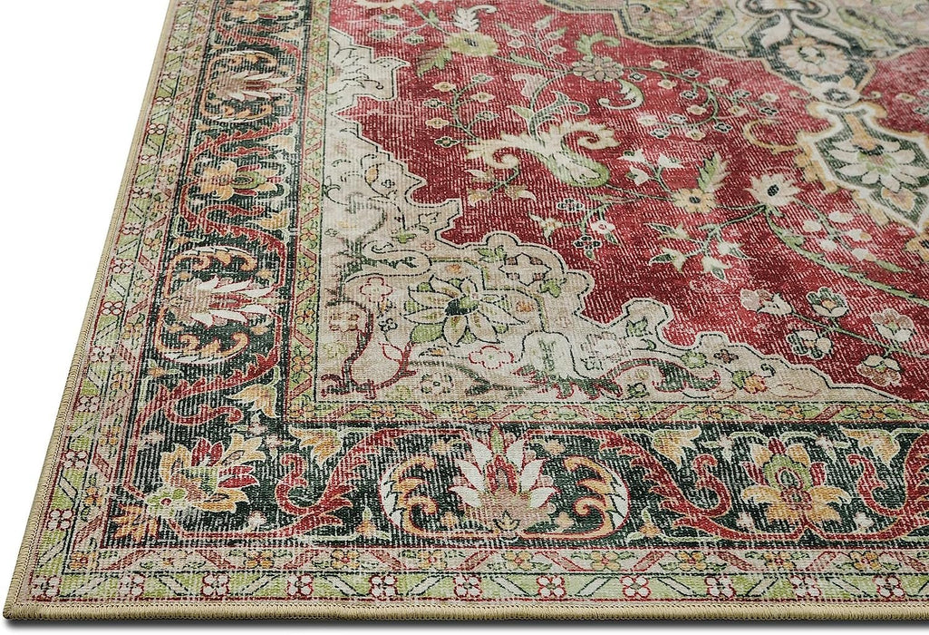 HR Bohemian Area Rug - Non-Slip Rubber Backing, Traditional Pattern #1117