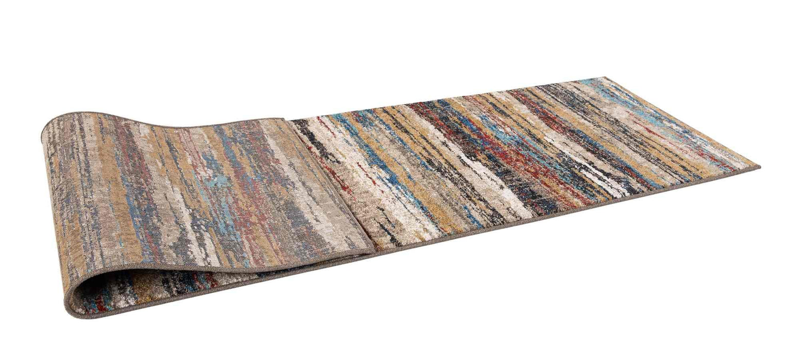 Stripped Design Rugs Blue Burgundy Multi Color Abstract  #96