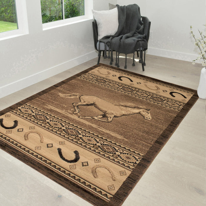 HR Horse/Horse Shoe Lodge area Rug