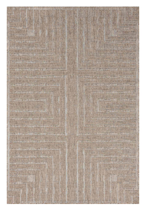 HR Waterproof Geometric Striped Outdoor Rug: Stain/Fade-Resistant #1667