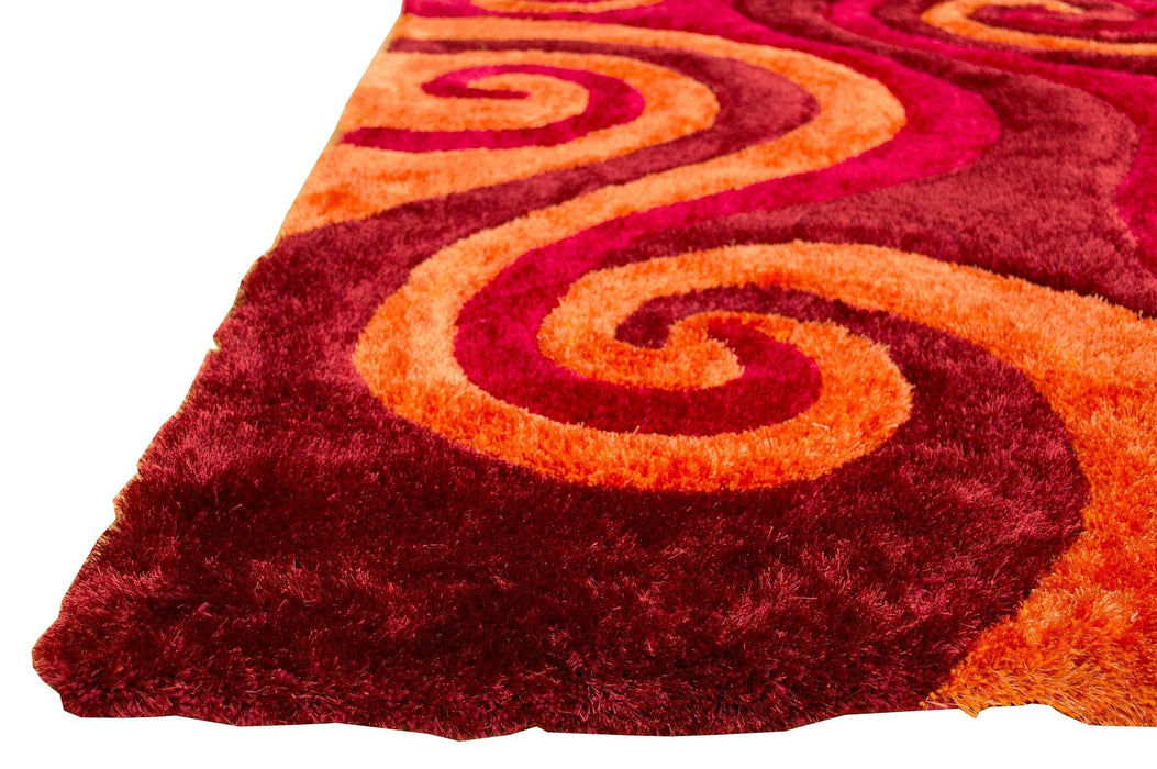 3-D Hand Curved Shaggy Rug #05