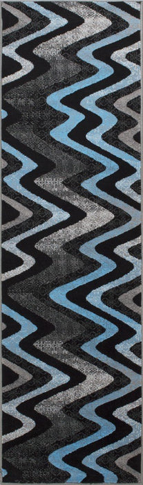 Abstract Area Rug Modern Zigzag Wave #66