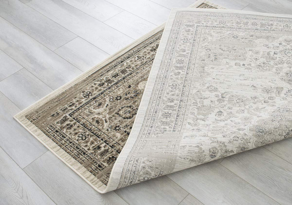 Floral Pattern Distressed Rug #93