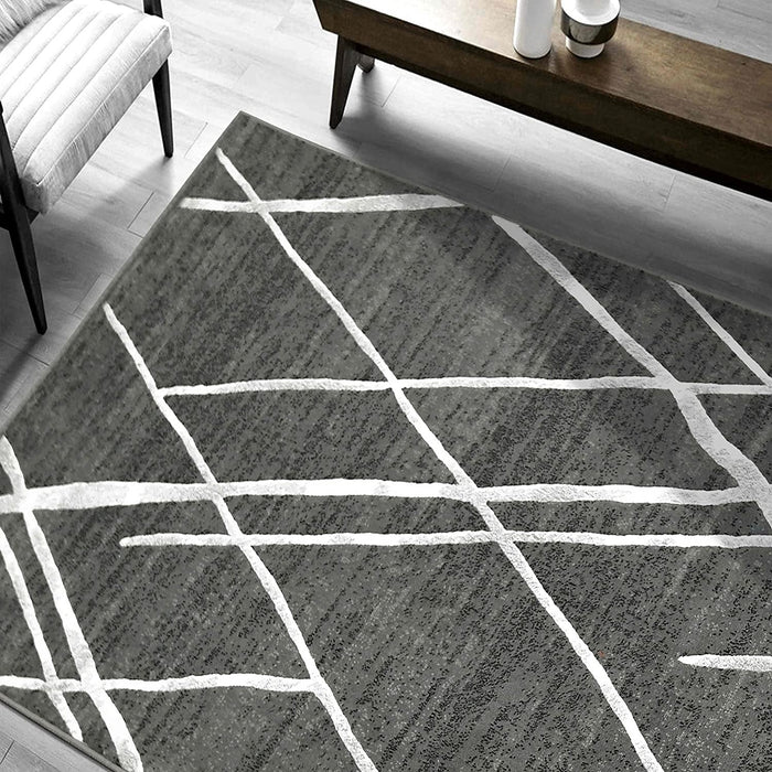 Diamond Pattern Contemporary Abstract Area Rug