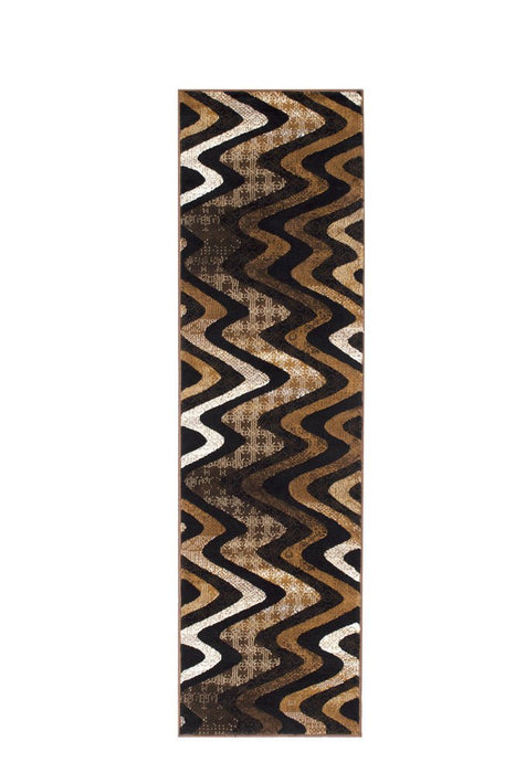 Abstract Area Rug Modern Zigzag Wave #66