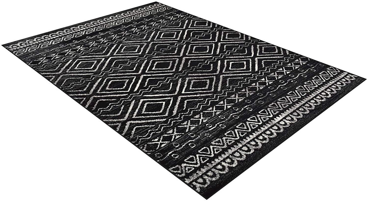 Southwestern Rug for Living Room Antiqued Trellis Black and White Area Rug Boho D????cor Rugs for Bedroom