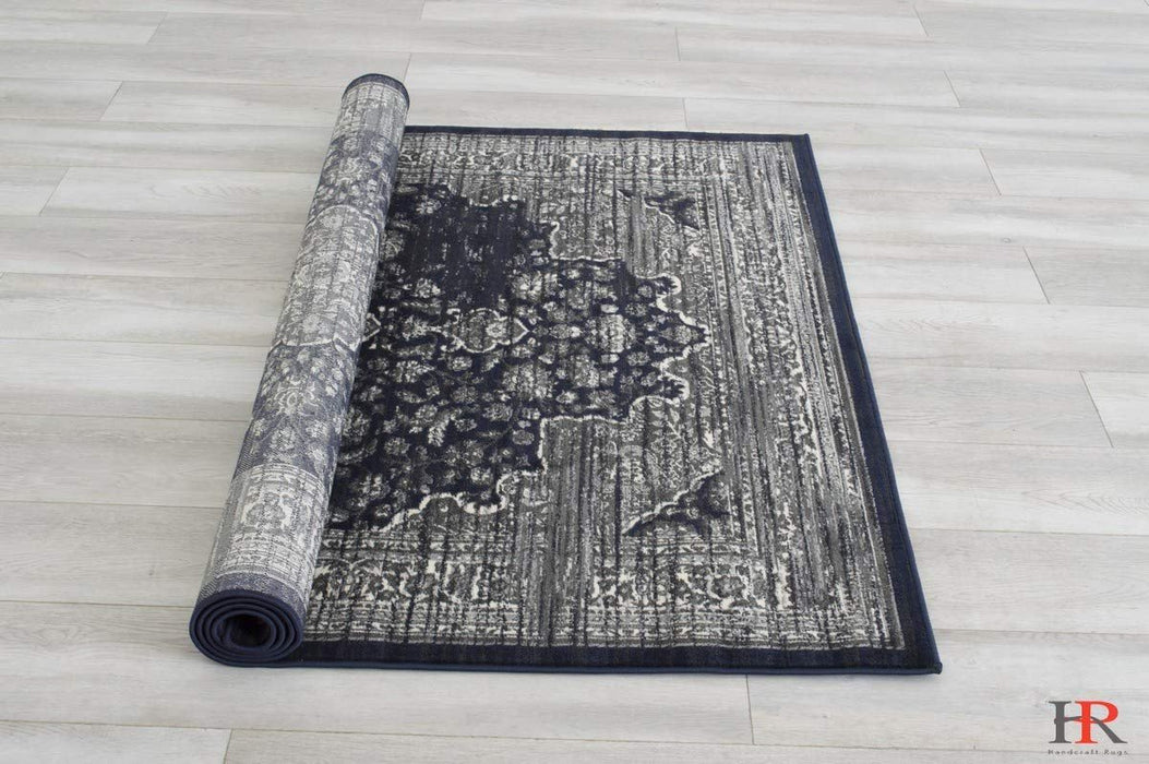 Floral Pattern Distressed Rug #93