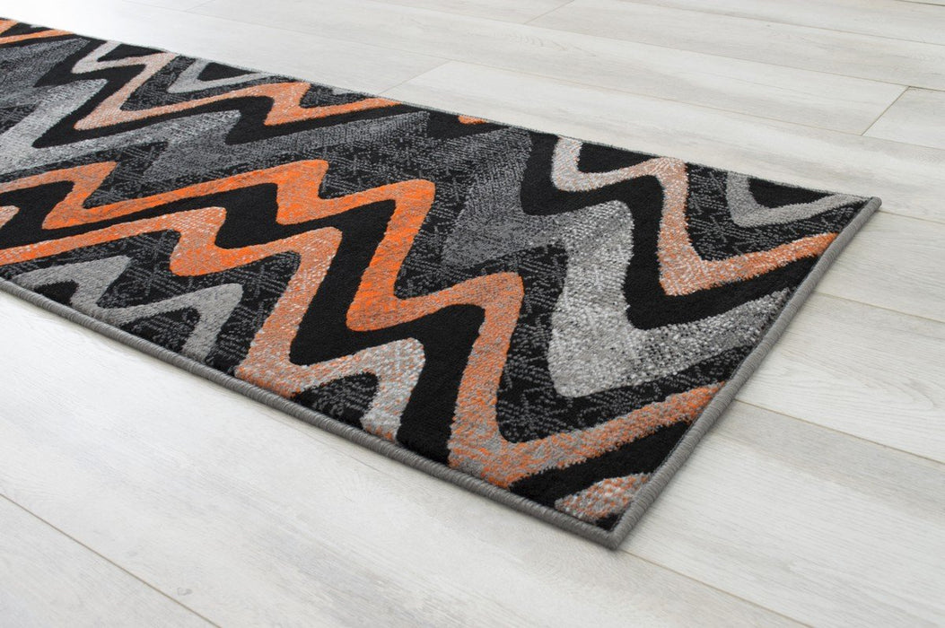 Abstract Area Rug Modern Zigzag Wave #66