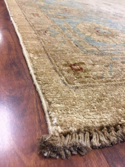 Hand Knotted Pakistani Rug-Ziegler-Sky Blue/Beige/Multi-(10.1 by 8 Feet)