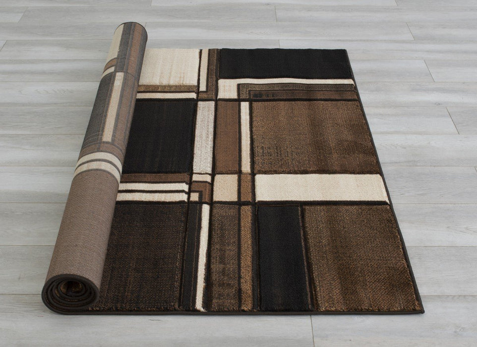 Cubism/Squares Modern  Hand Carved Area Rug 15