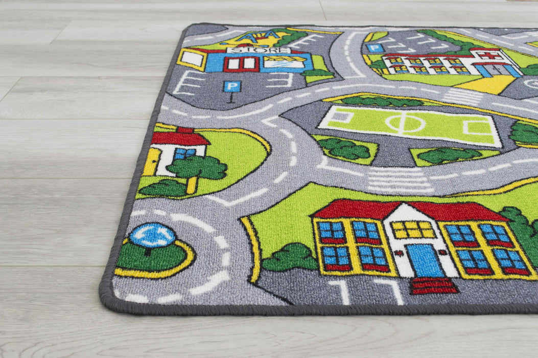 Kids Car Road Rugs City Map Play mat Classroom/Baby Room Non-Slip