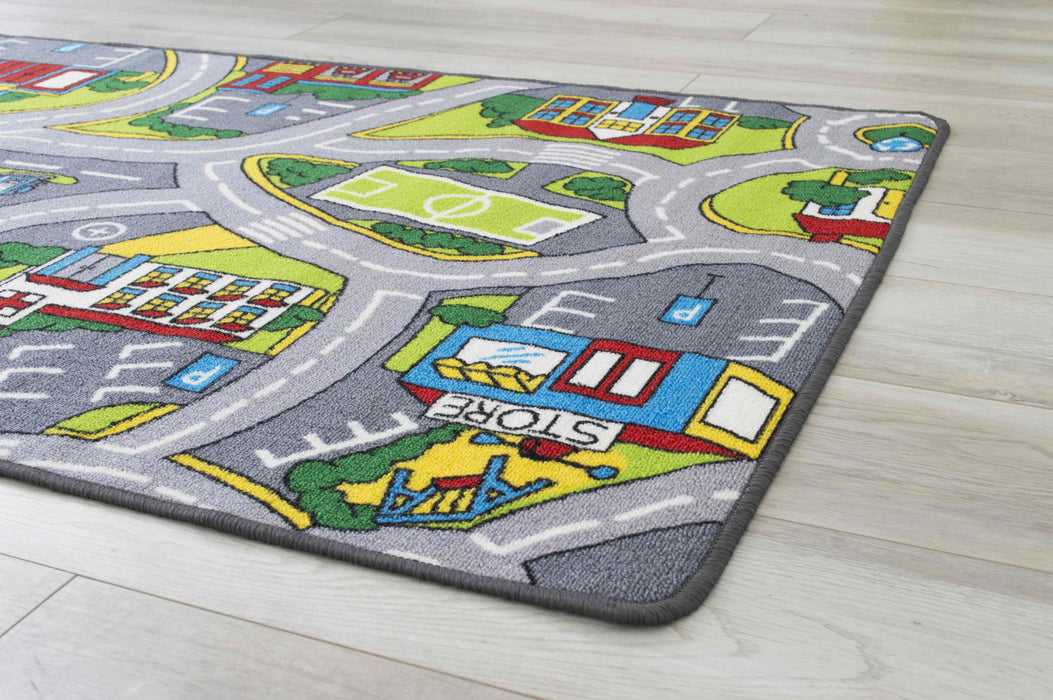 Kids Car Road Rugs City Map Play mat Classroom/Baby Room Non-Slip