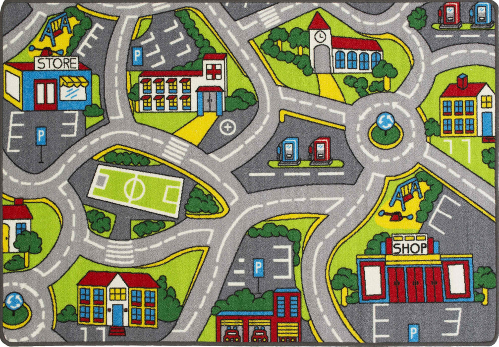 Kids Car Road Rugs City Map Play mat Classroom/Baby Room Non-Slip